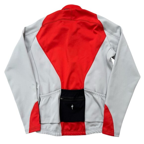 Specialized Cycling Jacket Mens XL Full Zip Long Sleeve Bike Jersey Orange Gray - Picture 2 of 7